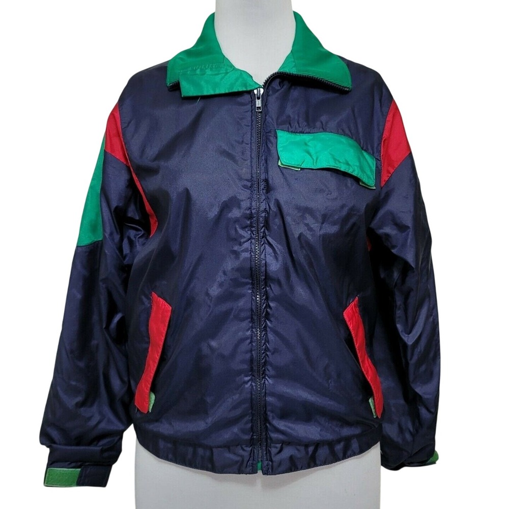 Vintage Staff by Wilson Gore-Tex Windbreaker Jacket Navy Blue Colorblock 90s
